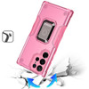 Military Grade Shockproof Hybrid Armor Case with Ring Grip for Samsung Galaxy S25 Ultra - Pink