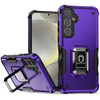 Military Grade Shockproof Hybrid Armor Case with Ring Grip for Samsung Galaxy S25 Plus - Purple