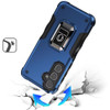 Military Grade Shockproof Hybrid Armor Case with Ring Grip for Samsung Galaxy S25 Plus - Blue