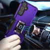 Military Grade Shockproof Hybrid Armor Case with Ring Grip for Samsung Galaxy S25 - Purple