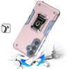 Military Grade Shockproof Hybrid Armor Case with Ring Grip for Samsung Galaxy S25 - Rose Gold