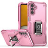 Military Grade Shockproof Hybrid Armor Case with Ring Grip for Samsung Galaxy S25 - Pink
