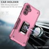 Military Grade Shockproof Hybrid Armor Case with Ring Grip for Samsung Galaxy S25 - Pink