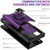Military Grade All-In-One Ring Stand Card Case for Samsung Galaxy S25 Ultra - Purple