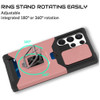 Military Grade All-In-One Ring Stand Card Case for Samsung Galaxy S25 Ultra - Rose Gold
