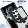 Military Grade All-In-One Ring Stand Card Case for Samsung Galaxy S25 Ultra - Silver