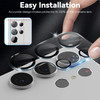 HD Tempered Glass Camera Lens Protector with Anti-Reflective Ring for Samsung Galaxy S25 Ultra