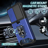 Military Grade All-In-One Ring Stand Card Case for Samsung Galaxy S25 Plus - Blue