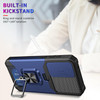 Military Grade All-In-One Ring Stand Card Case for Samsung Galaxy S25 - Blue