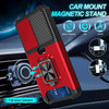 Military Grade All-In-One Ring Stand Card Case for Samsung Galaxy S25 - Red