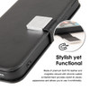 Extra Series Essential Leather Wallet Stand Case for Samsung Galaxy S25 Ultra - Black