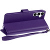 Extra Series Essential Leather Wallet Stand Case for Samsung Galaxy S25 - Purple