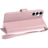 Extra Series Essential Leather Wallet Stand Case for Samsung Galaxy S25 - Rose Gold
