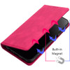 Leather Folio Wallet Case for Samsung Galaxy S25 Plus - Hot Pink