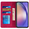 Leather Folio Wallet Case for Samsung Galaxy S25 Plus - Hot Pink