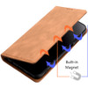 Leather Folio Wallet Case for Samsung Galaxy S25 Plus - Brown