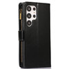 Leather Wallet Case with Zipper Pocket for Samsung Galaxy S25 Ultra - Black