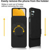 Shell Holster Kickstand Case with Spring Belt Clip for Samsung Galaxy S25 Plus - Black