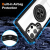 Tough Shield Crystal Case with MagSafe Magnetic Ring Holder for Samsung Galaxy S25 Ultra - Black