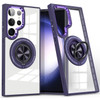 Tough Shield Crystal Case with MagSafe Magnetic Ring Holder for Samsung Galaxy S25 Ultra - Purple