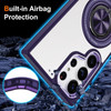 Tough Shield Crystal Case with MagSafe Magnetic Ring Holder for Samsung Galaxy S25 Ultra - Purple