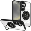 Tough Shield Crystal Case with MagSafe Magnetic Ring Holder for Samsung Galaxy S25 Plus - Black