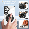 Tough Shield Crystal Case with MagSafe Magnetic Ring Holder for Samsung Galaxy S25 Plus - Black