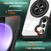 Tough Shield Crystal Case with MagSafe Magnetic Ring Holder for Samsung Galaxy S25 Plus - Black