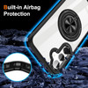 Tough Shield Crystal Case with MagSafe Magnetic Ring Holder for Samsung Galaxy S25 Plus - Black