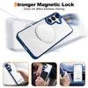 Tough Shield Crystal Case with MagSafe Magnetic Ring Holder for Samsung Galaxy S25 - Blue