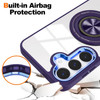 Tough Shield Crystal Case with MagSafe Magnetic Ring Holder for Samsung Galaxy S25 - Purple