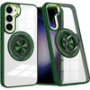 Tough Shield Crystal Case with MagSafe Magnetic Ring Holder for Samsung Galaxy S25 - Green