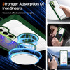 Tough Shield Crystal Case with MagSafe Magnetic Ring Holder for Samsung Galaxy S25 - Green
