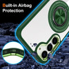 Tough Shield Crystal Case with MagSafe Magnetic Ring Holder for Samsung Galaxy S25 - Green