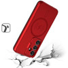 Military Grade MagSafe Hybrid Case with Camera Ring Stand for Samsung Galaxy S25 Plus - Red