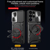 Superior Series Hybrid Case with MagSafe Magnetic Ring Stand and Camera Lens Cover for Samsung Galaxy S25 Ultra