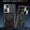 Superior Series Hybrid Case with MagSafe Magnetic Ring Stand and Camera Lens Cover for Samsung Galaxy S25 Ultra