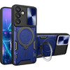 Superior Series Hybrid Case with MagSafe Magnetic Ring Stand and Camera Lens Cover for Samsung Galaxy S25 - Blue