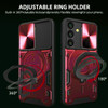 Superior Series Hybrid Case with MagSafe Magnetic Ring Stand and Camera Lens Cover for Samsung Galaxy S25 - Red