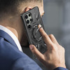 Military Grade TUFF Case with MagSafe Magnetic Rotating Ring Stand for Samsung Galaxy S25 Ultra - Black