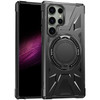 Military Grade TUFF Case with MagSafe Magnetic Rotating Ring Stand for Samsung Galaxy S25 Ultra - Black