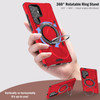 Military Grade TUFF Case with MagSafe Magnetic Rotating Ring Stand for Samsung Galaxy S25 Ultra - Red
