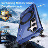 Military Grade TUFF Case with MagSafe Magnetic Rotating Ring Stand for Samsung Galaxy S25 Plus - Blue