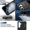 Military Grade TUFF Case with MagSafe Magnetic Rotating Ring Stand for Samsung Galaxy S25 - Black