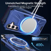 Military Grade TUFF Case with MagSafe Magnetic Rotating Ring Stand for Samsung Galaxy S25 - Blue