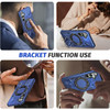 Military Grade TUFF Case with MagSafe Magnetic Rotating Ring Stand for Samsung Galaxy S25 - Blue