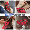 Military Grade TUFF Case with MagSafe Magnetic Rotating Ring Stand for Samsung Galaxy S25 - Red