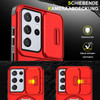 Dual Layer MagSafe Case with Rotating Stand and Privacy Camera Cover for Samsung Galaxy S25 Ultra - Red