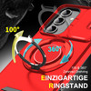 Dual Layer MagSafe Case with Rotating Stand and Privacy Camera Cover for Samsung Galaxy S25 Plus - Red