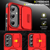 Dual Layer MagSafe Case with Rotating Stand and Privacy Camera Cover for Samsung Galaxy S25 Plus - Red
